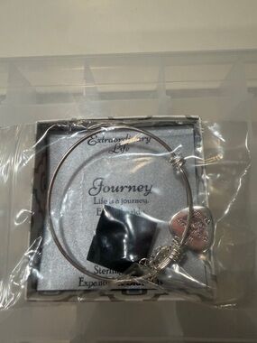 Extraordinary Life Sterling Silver Journey Bicycle Charm Expandable Bracelet